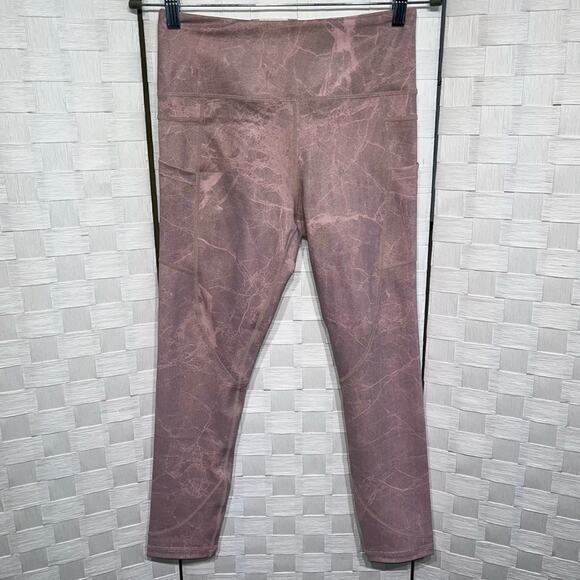 Zyia Pink Digital Granite Pocket Light N Tight Hi-Rise 7/8 Leggings Size 6 - Picture 10 of 12